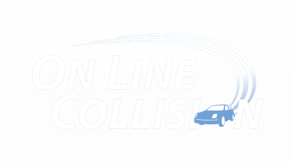 online collision logo white